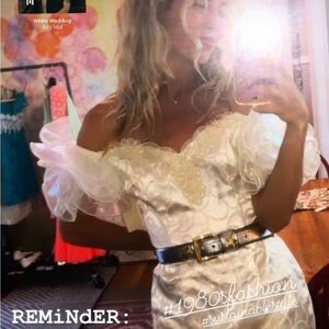 90s Iridescent White Dress